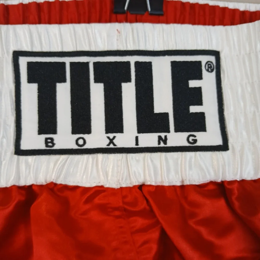 Title Boxing XL Mens‎ Trunks Shorts Red